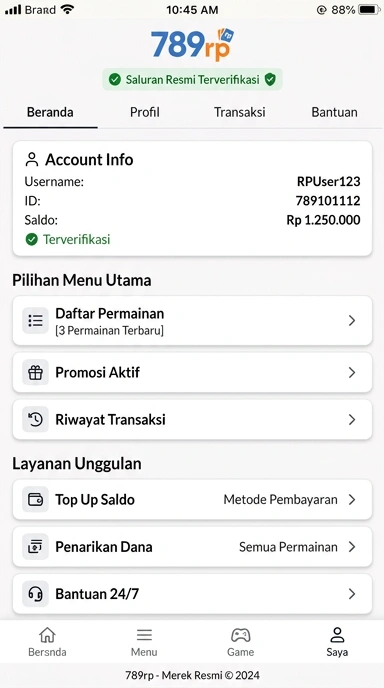 Halaman Resmi 789rp untuk Pengguna Android Indonesia