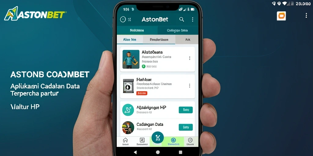 Antarmuka aplikasi ASTONBET untuk cadangan data yang mudah dan aman.
