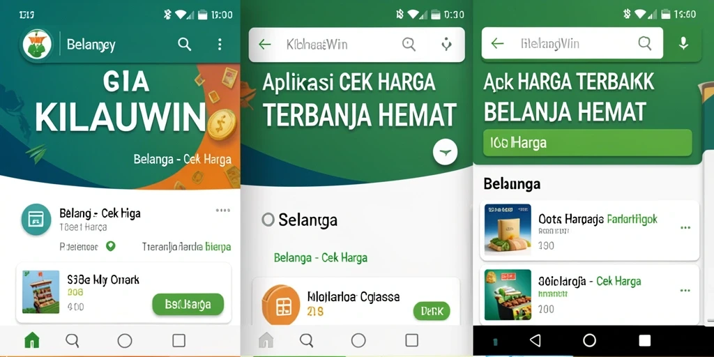 Antarmuka KILAUWIN yang sederhana untuk cek harga.