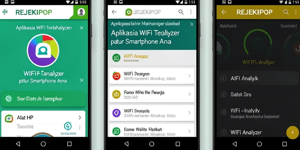 Antarmuka aplikasi REJEKIPOP menampilkan analisis jaringan WiFi dengan jelas.