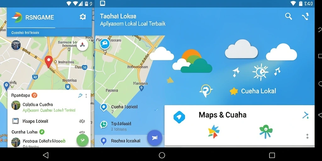 Tampilan antarmuka RSNGAME yang informatif dan praktis untuk cuaca lokal.
